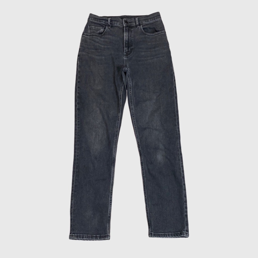EVERLANE BLACK WASH HIGH WAISTED STRAIGHT LEG JEANS WOMEN’S SZ 26
